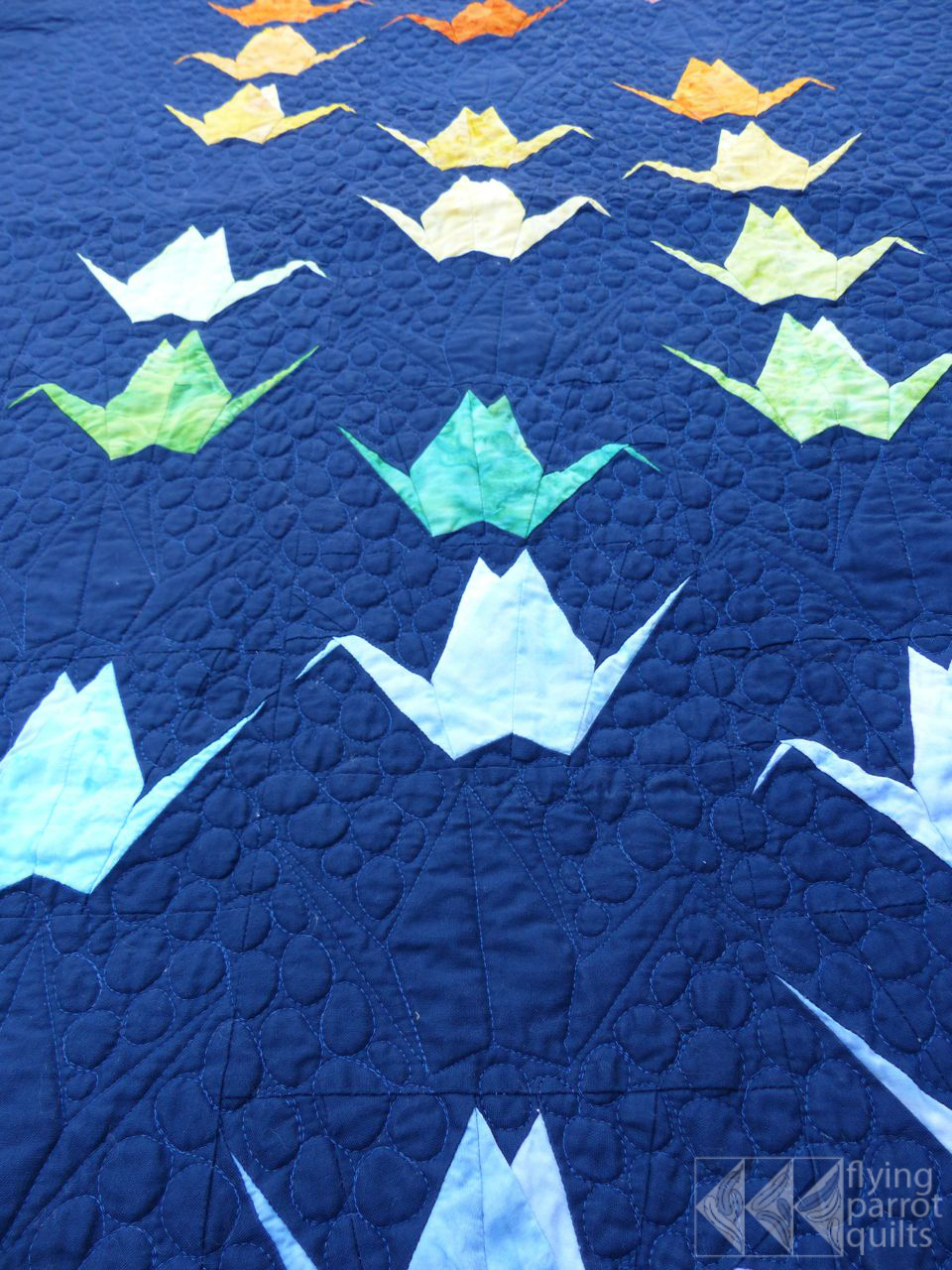 Paper Cranes Flying Parrot Quilts