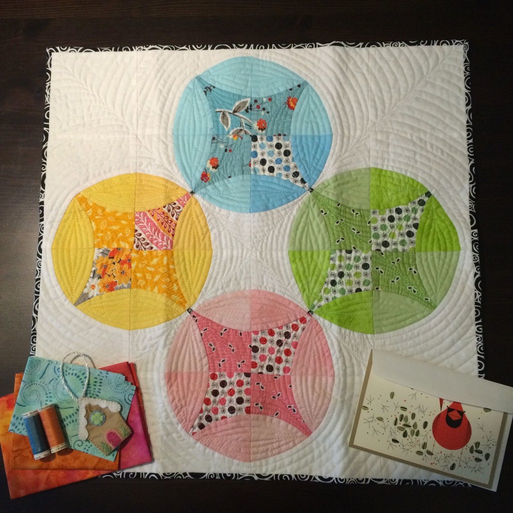 Flowering Snowball mini quilt by silort