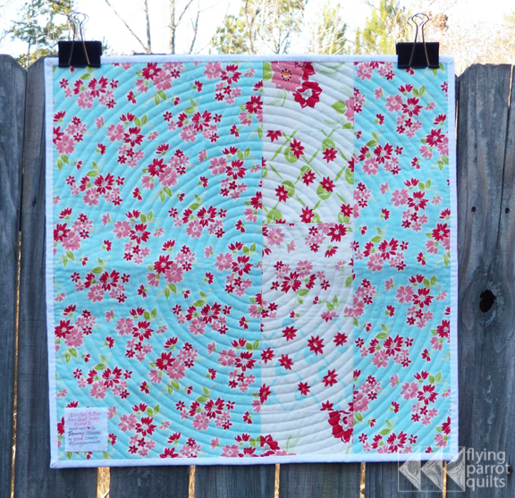 backing of mini swap quilt | Flying Parrot Quilts