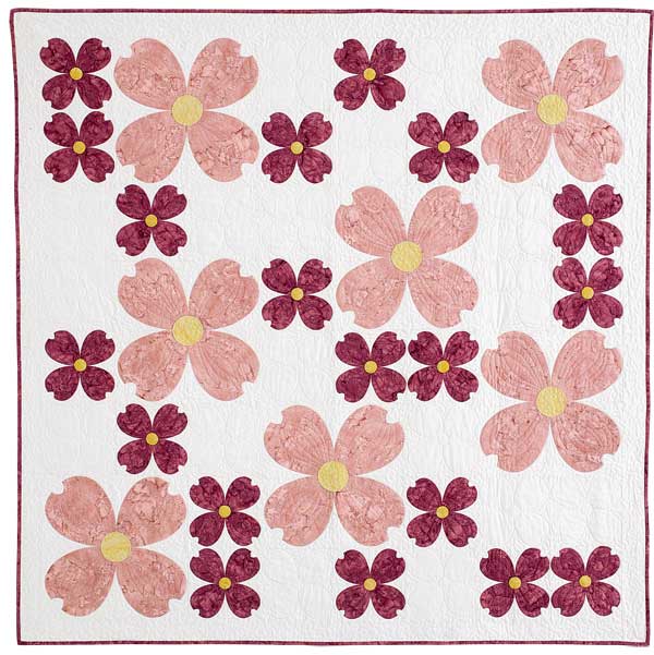 Dogwood Blossoms by Sylvia Schaefer, pattern in McCall's Quick Quilts April/May 2015