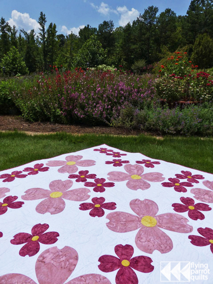 Dogwood Blossoms quilt, in McCall's Quick Quilts Apr/May 2015 | Flying Parrot Quilts