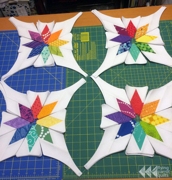 Celestial Orbs assembly | Flying Parrot Quilts