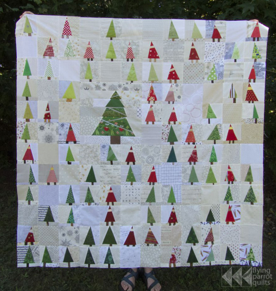 gnomes & trees top | Flying Parrot Quilts