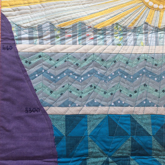 Ocean Profile quilt by Meredith Russian