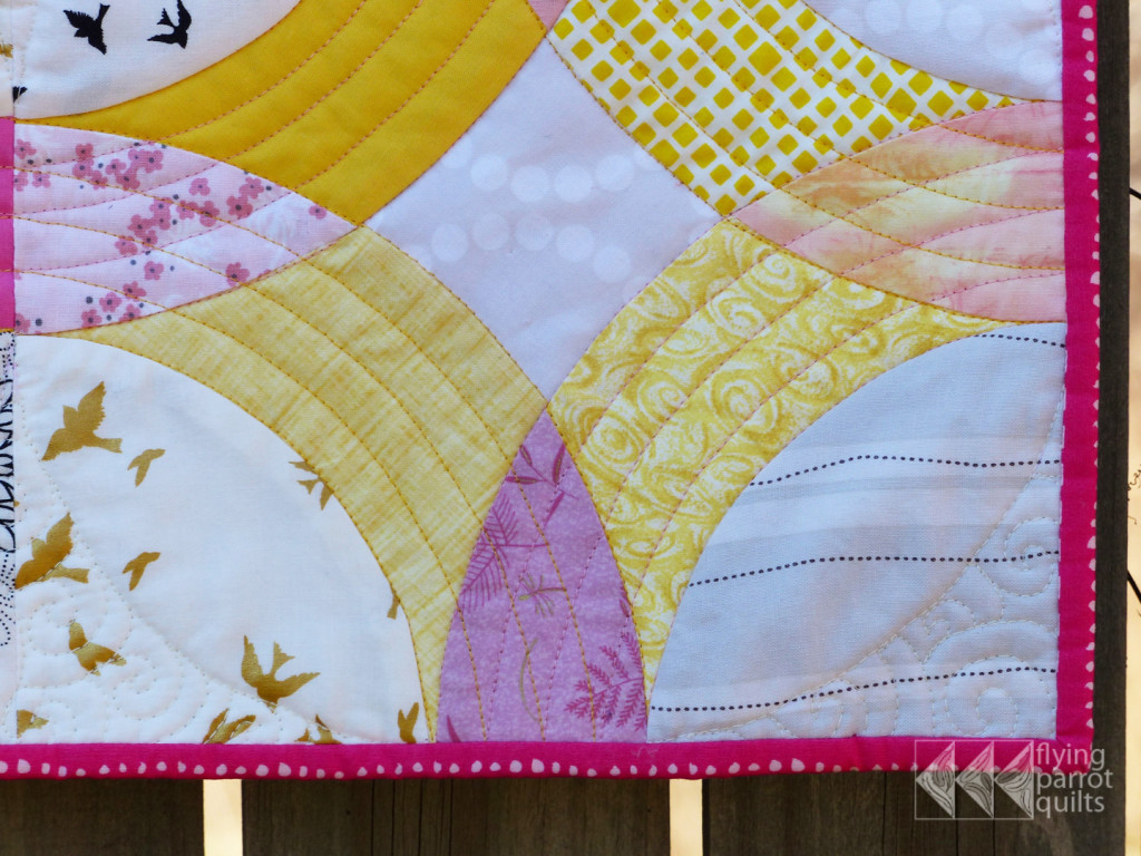 Rainbow Mini swap 2 detail | Flying Parrot Quilts