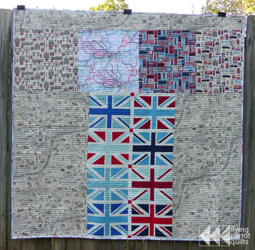 Rainbow Union Jack quilt | Flying Parrot Quilts