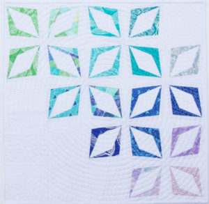 Kite Block mini quilt by Sylvia Schaefer