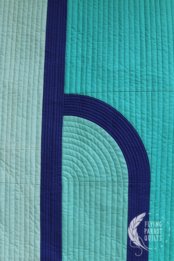 Detail of Cool Pool by Sylvia Schaefer/Flying Parrot Quilts | www.flyingparrotquilts.com