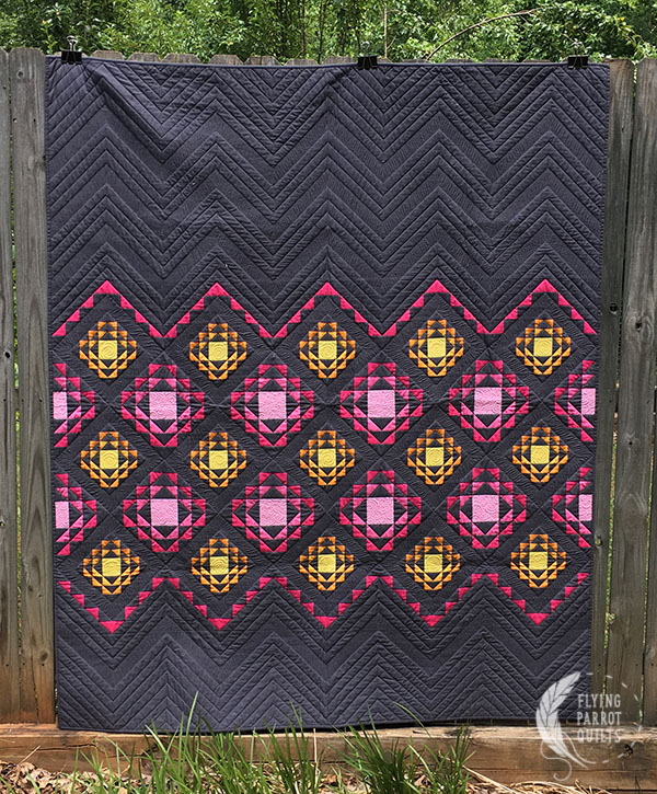 Glow Tiles quilt by Sylvia Schaefer/Flying Parrot Quilts | www.flyingparrotquilts.com
