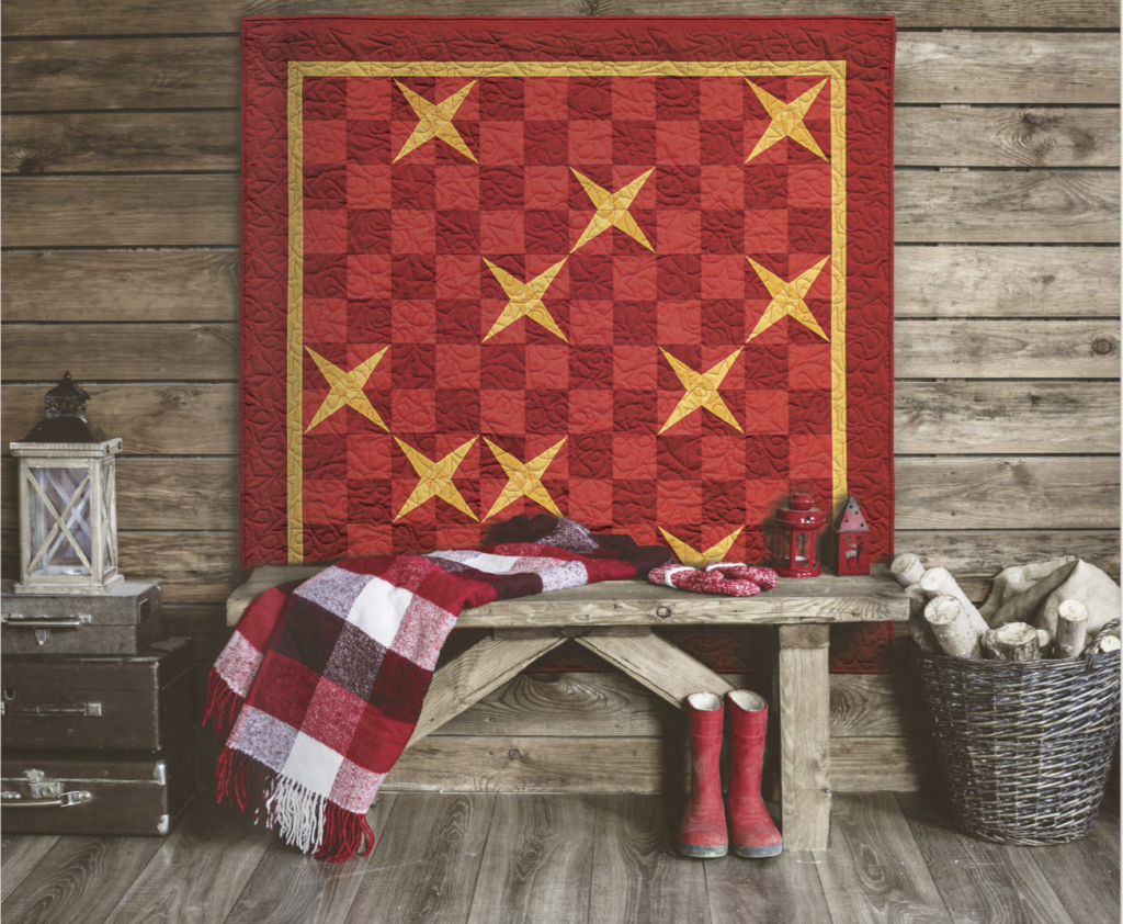 Canoe Sparkler by Sylvia Schaefer/Flying Parrot Quilts. Styled shot by AQS Magazine