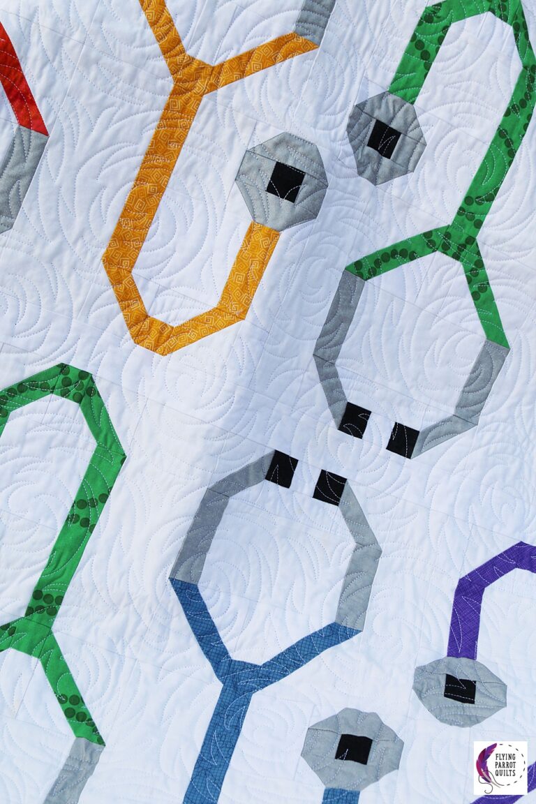 Stupendous Stethoscopes Quilt Pattern Flying Parrot Quilts stupendous-stethoscopes-quilt-pattern-flying-parrot-quilts