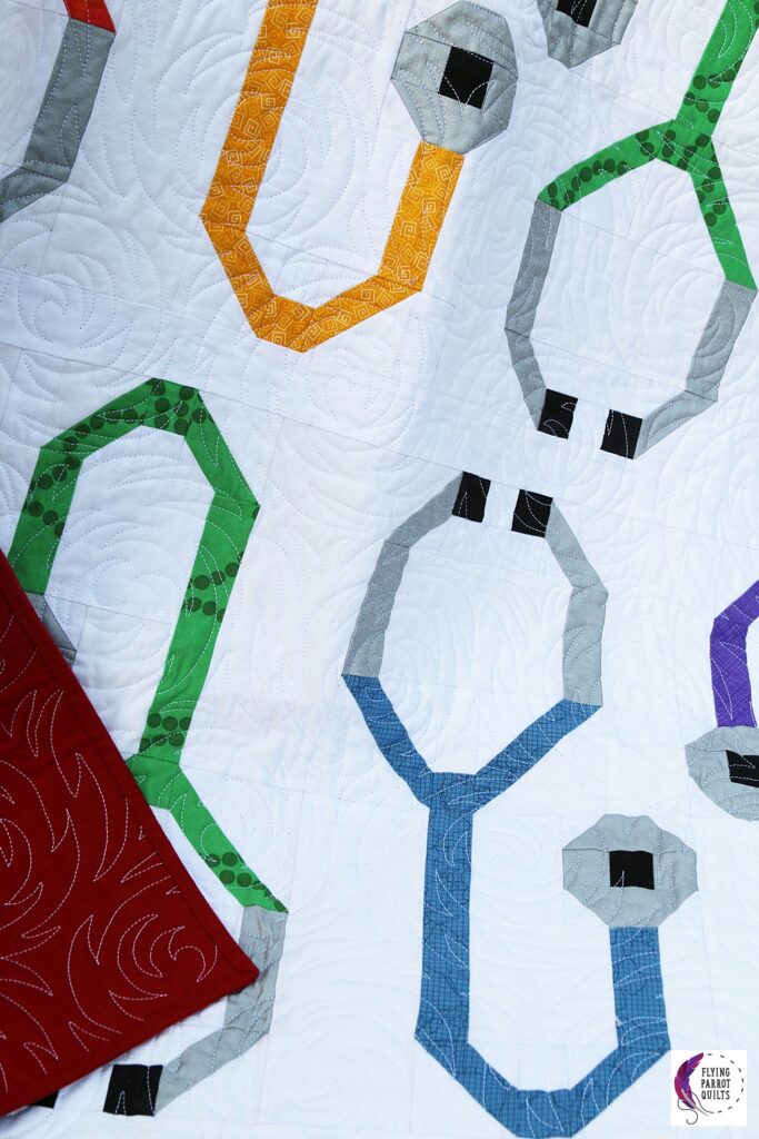 Stupendous Stethoscopes quilt pattern by Sylvia Schaefer/Flying Parrot Quilts | www.flyingparrotquilts.com