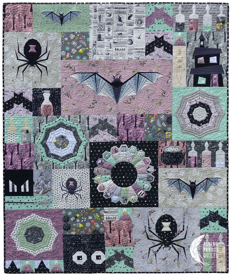 A Sophisticated Halloween (Epic Halloween Quilt) by Sylvia Schaefer | Flying Parrot Quilts | www.flyingparrotquilts.com