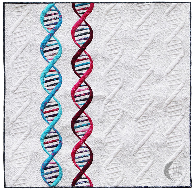 Helix DNA quilt by Sylvia Schaefer/Flying Parrot Quilts | www.flyingparrotquilts.com