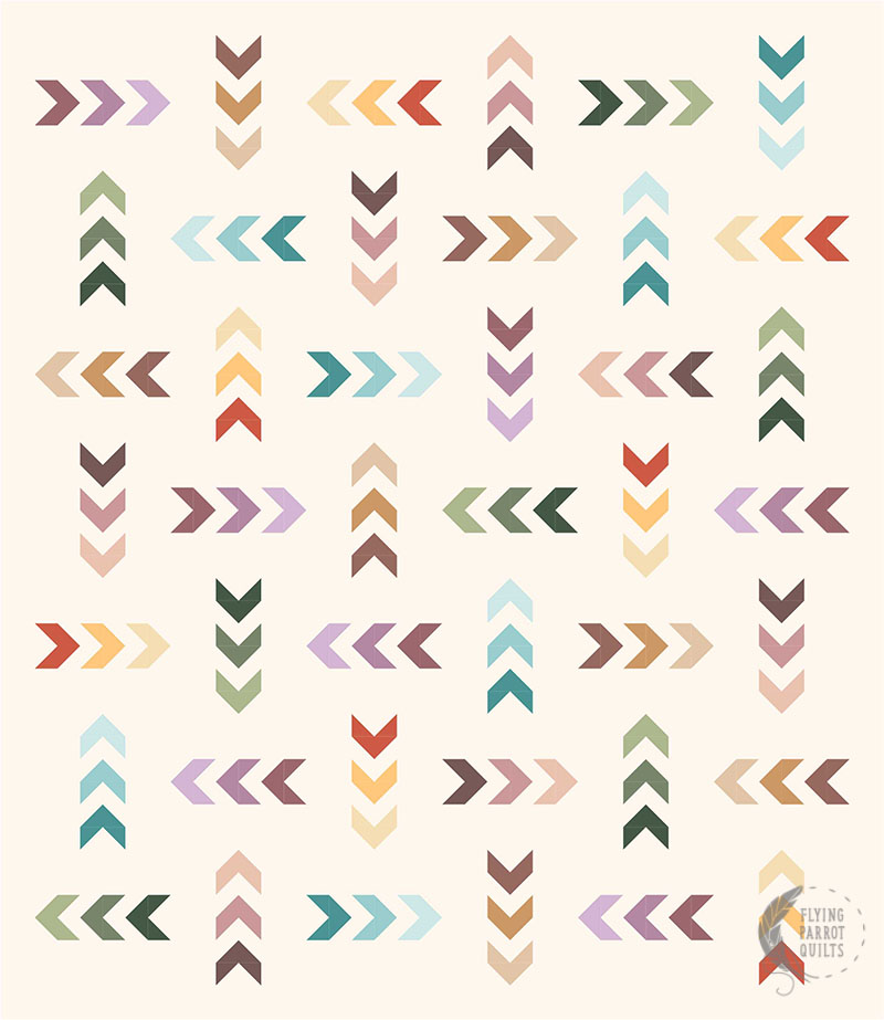 Mod Arrows mockup by Sylvia Schaefer/Flying Parrot Quilts | www.flyingparrotquilts.com