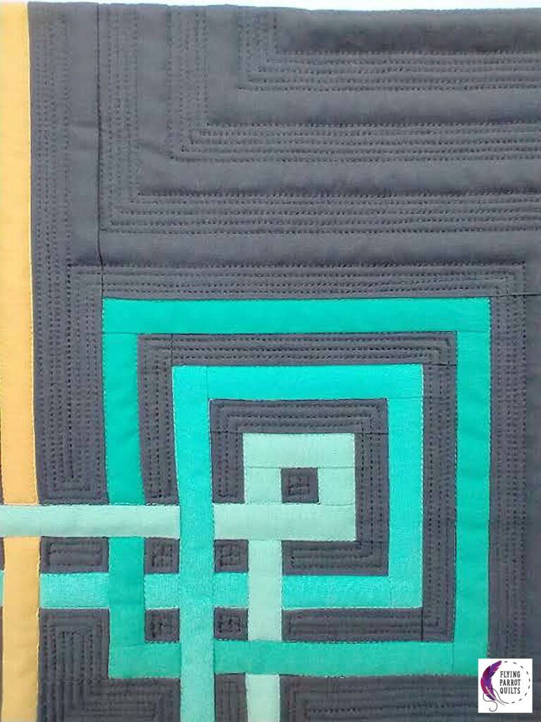 Spaghetti Junction mini quilt by Sylvia Schaefer of Flying Parrot Quilts | www.flyingparrotquilts.com