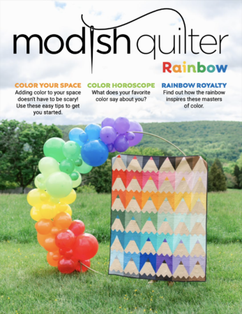 Cover of Rainbow Issue of Modish Quilter magazine